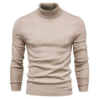 Rollkragen Khaki + Khaki-Label