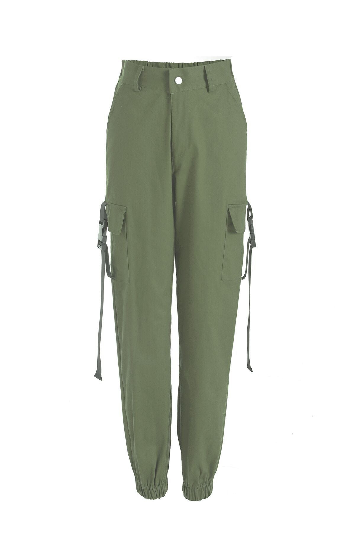 Damen Cargo-Hose mit elastischem Bund und praktischen Seitentaschen