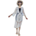 Gehäkelter Strand-Sonnenschutz-Cardigan mit hohler Spitze für Damen