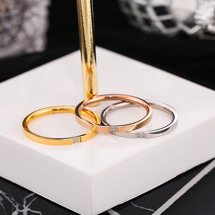 Damen Ring mit elegantem Minimalismus und funkelndem Zirkonia Shop Nory