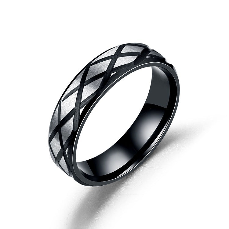 Herren Ring mit modernem rautenförmigen Design und hochwertiger Edelstahl-Oberfläche Shop Nory