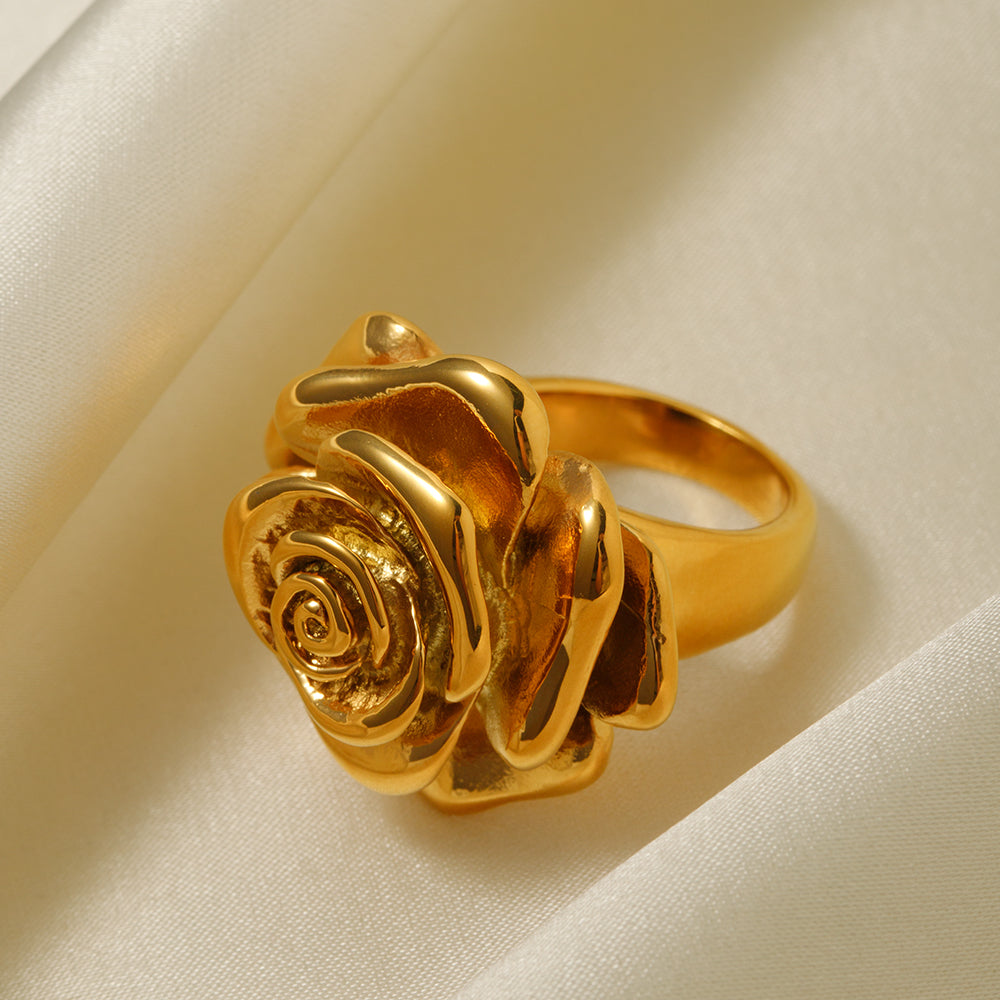 Ring "Rose" Edelstahl - 18k vergoldet | Shop Nory