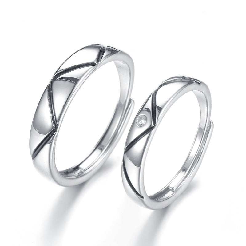 Damen Offener Ring mit modernem Wellen-Design Shop Nory