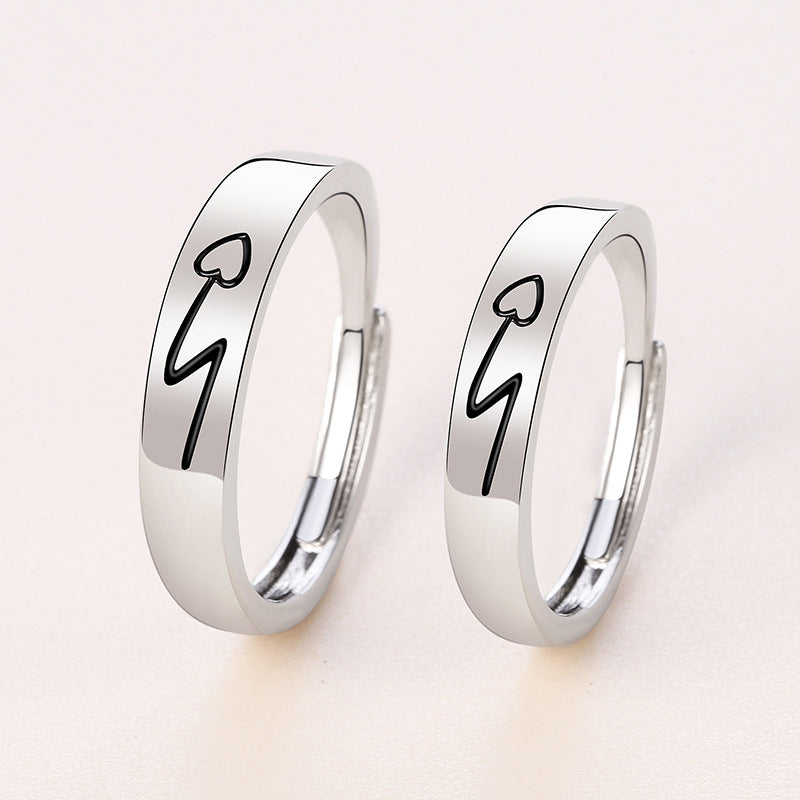 Damen modischer und minimalistischer Ring mit eleganter Signaturgravur Shop Nory