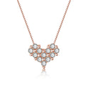 Damen Halskette mit Herz-Charm aus funkelnden Zirkonia-Steinen Shop Nory