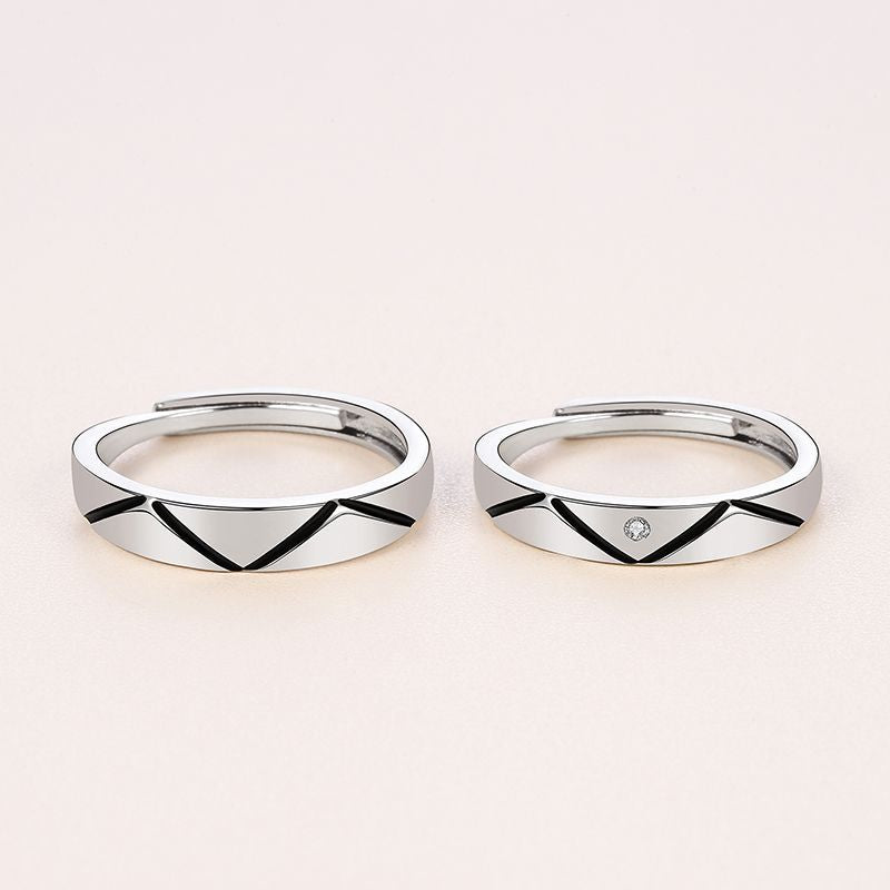 Damen Offener Ring mit modernem Wellen-Design Shop Nory