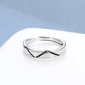 Damen Offener Ring mit modernem Wellen-Design Shop Nory