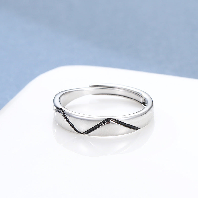 Damen Offener Ring mit modernem Wellen-Design Shop Nory