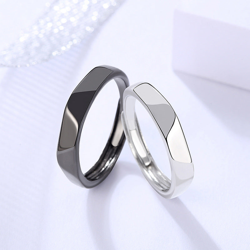 Damen modischer Ring mit geometrischem Facetten-Design Shop Nory