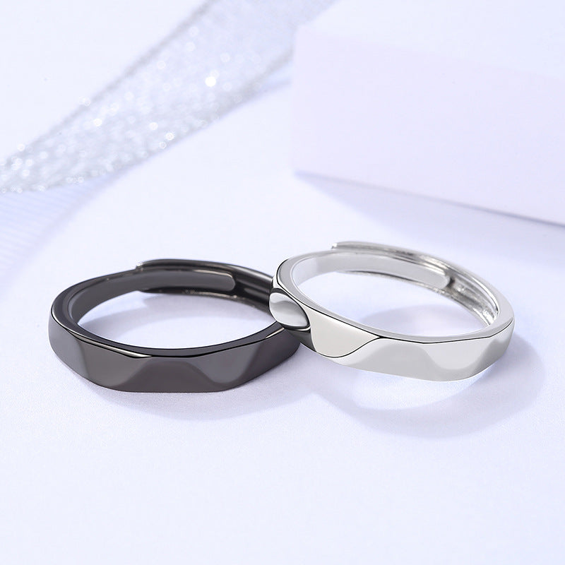 Damen modischer Ring mit geometrischem Facetten-Design Shop Nory
