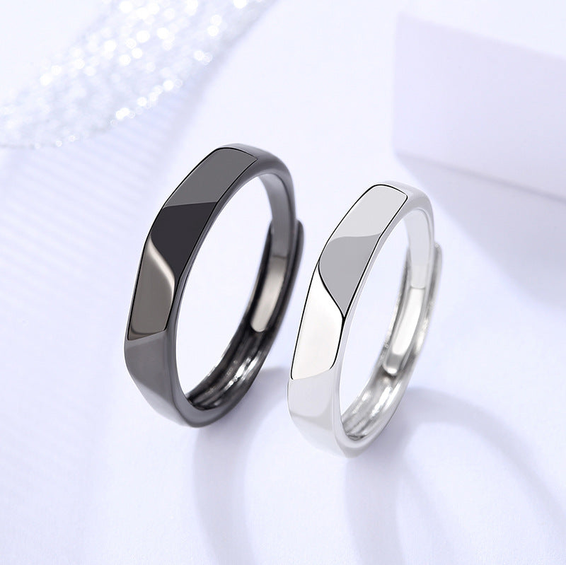 Damen modischer Ring mit geometrischem Facetten-Design Shop Nory