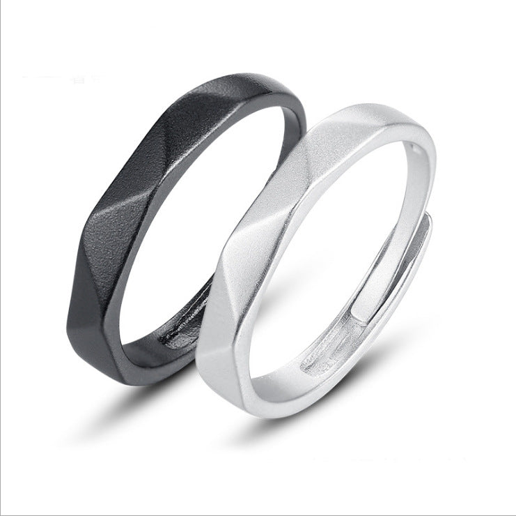 Damen modischer Ring mit geometrischem Facetten-Design Shop Nory