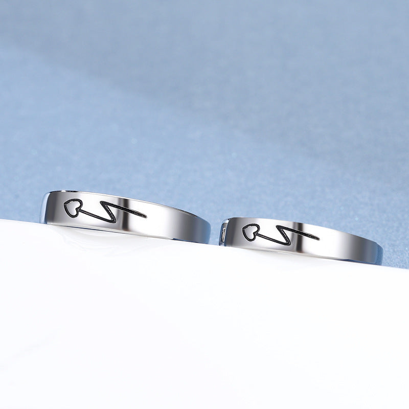 Damen modischer und minimalistischer Ring mit eleganter Signaturgravur Shop Nory