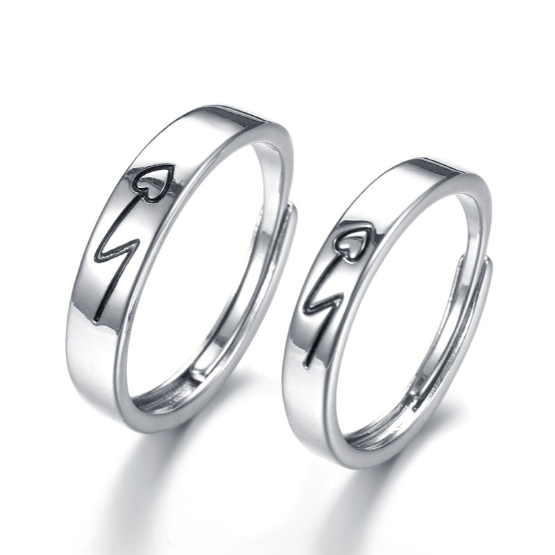 Damen modischer und minimalistischer Ring mit eleganter Signaturgravur Shop Nory