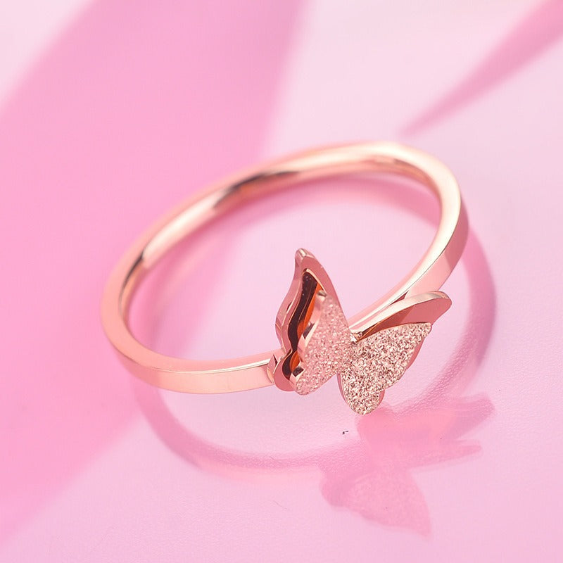 Damen Ring mit filigranem Schmetterlingsdesign Shop Nory