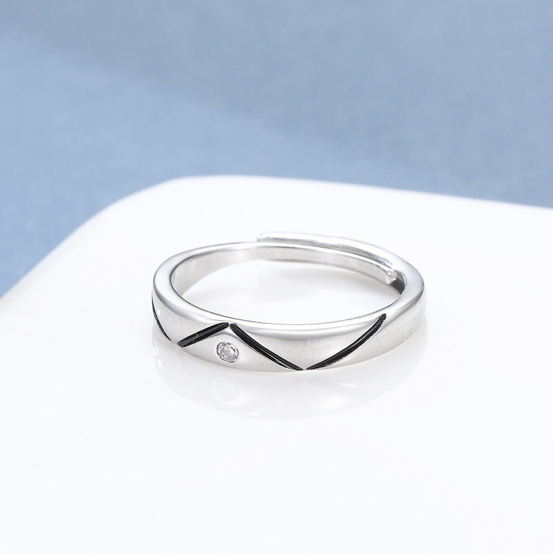 Damen Offener Ring mit modernem Wellen-Design Shop Nory