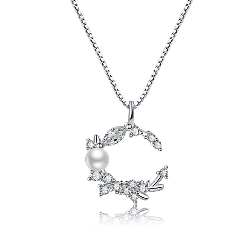 Damen Halskette mit kunstvollem Tiermotiv und funkelnden Zirkonia-Elementen Shop Nory