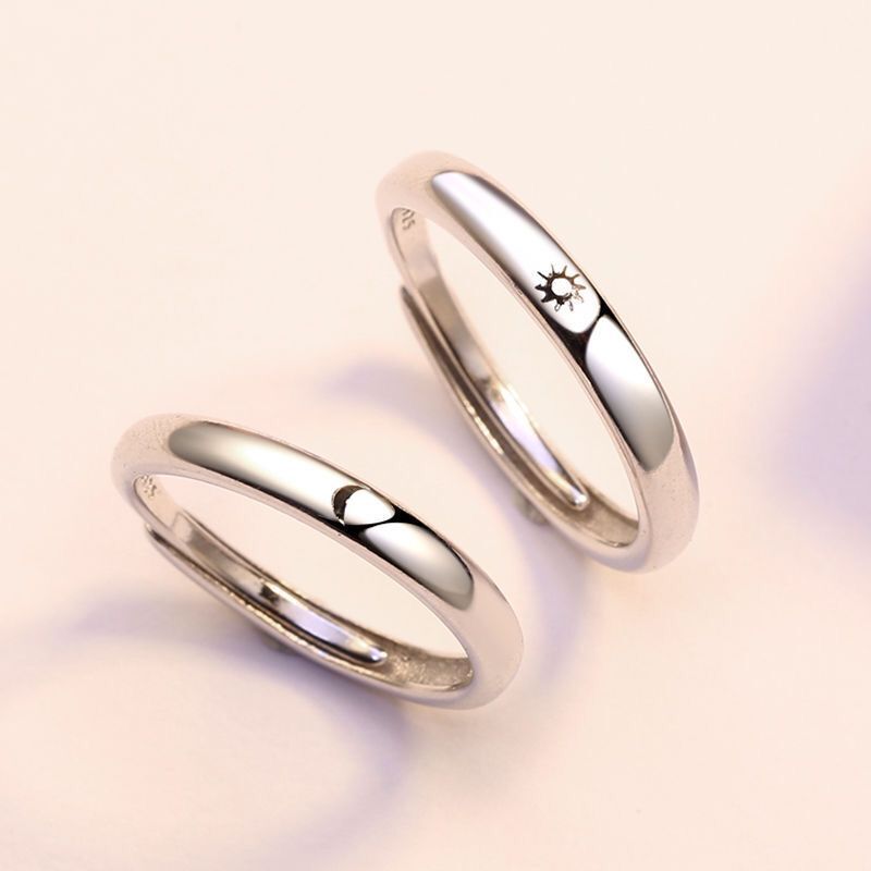 Damen Trauringe mit elegantem Sonnen- und Mondmotiv Shop Nory