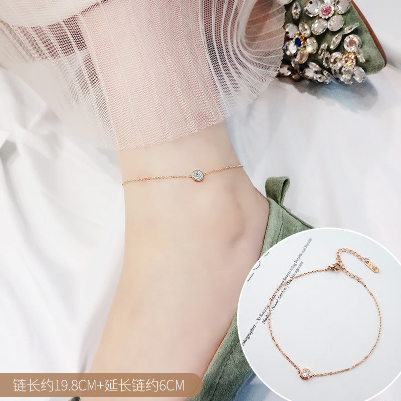 Damen Fußkette mit herzförmigem Anhänger aus hochwertigem Material Shop Nory