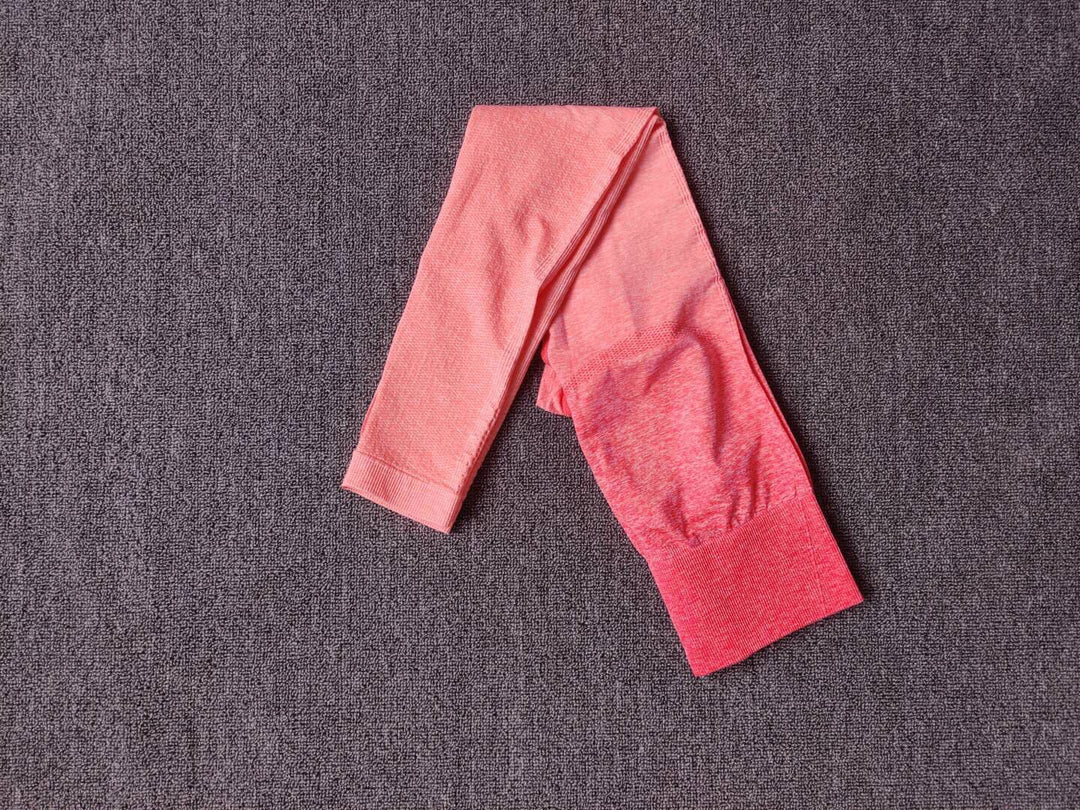 Damen Hochwertige Fitness-Leggings mit innovativem Farbverlauf und hohem Bund
