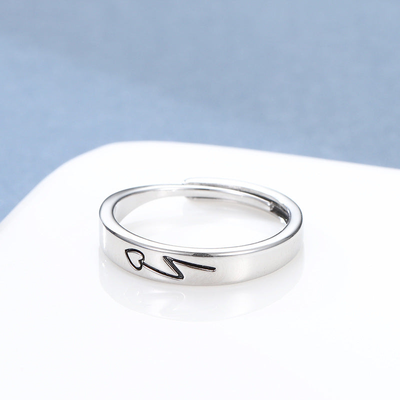 Damen modischer und minimalistischer Ring mit eleganter Signaturgravur Shop Nory