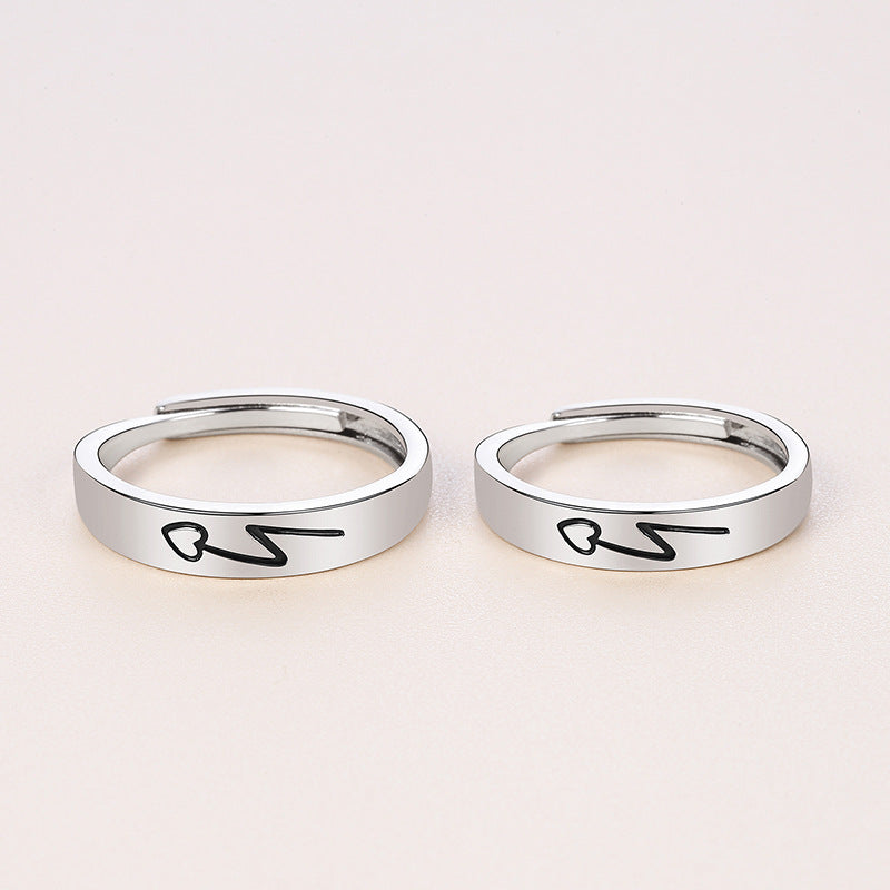 Damen modischer und minimalistischer Ring mit eleganter Signaturgravur Shop Nory