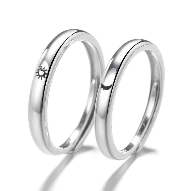 Damen Trauringe mit elegantem Sonnen- und Mondmotiv Shop Nory