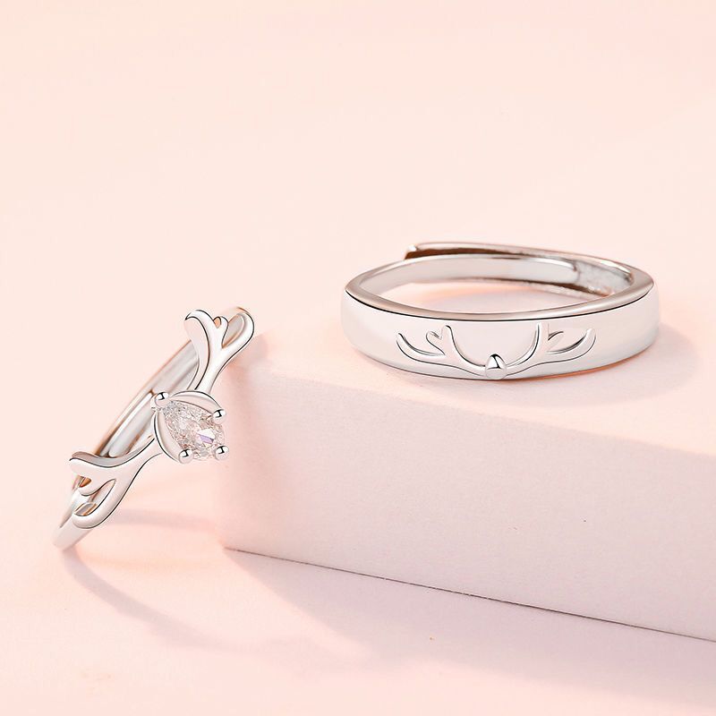 Damen filigraner Ring mit kunstvollem Ast-Design und funkelndem Stein Shop Nory