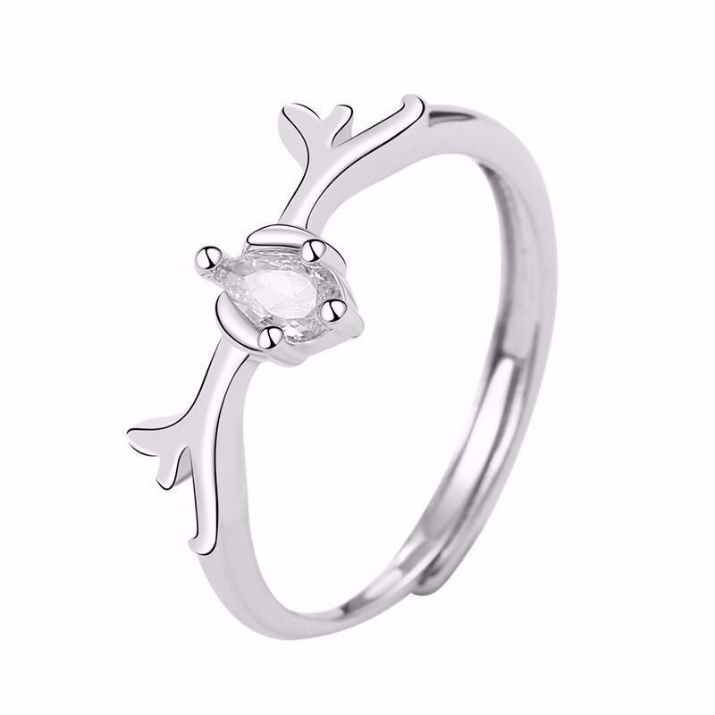Damen filigraner Ring mit kunstvollem Ast-Design und funkelndem Stein Shop Nory