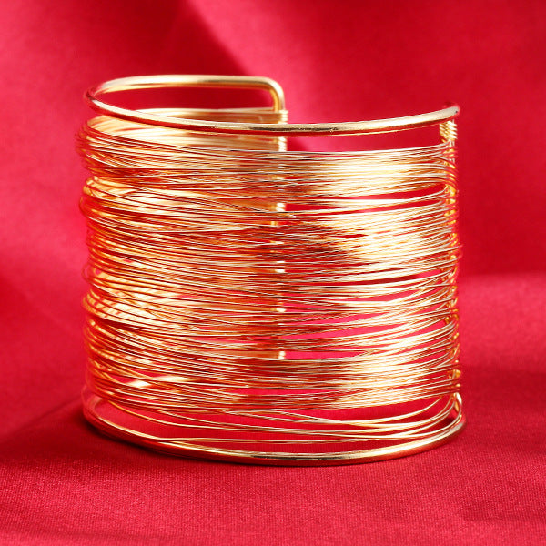 Damen Armreif aus elegantem, geschwungenem Drahtdesign Shop Nory