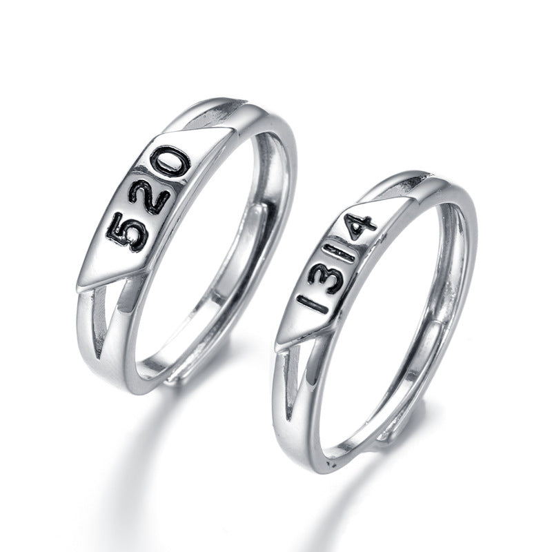 Damen modern gestalteter Ring mit dezenter Zifferngravur Shop Nory