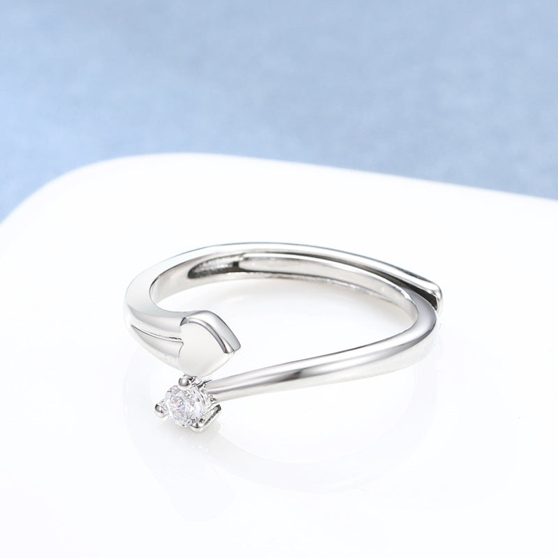 Damen Zierlicher Ring mit herzförmigem Detail Shop Nory