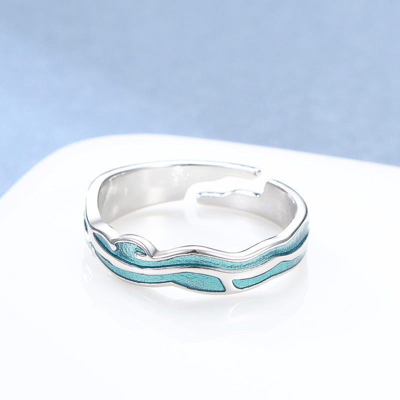 Damen Offener Ring im eleganten Wellen-Design Shop Nory