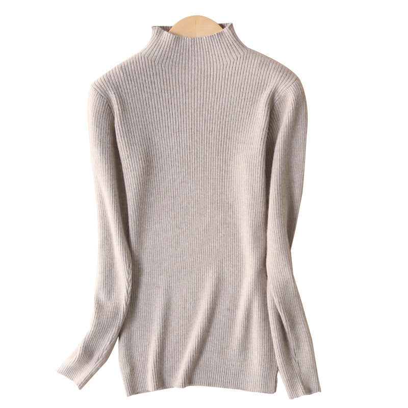 Damen Schmal geschnittener Feinstrickpullover mit kurzem Stehkragen aus Kaschmir-Blend Shop Nory