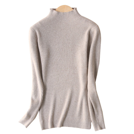 Damen Schmal geschnittener Feinstrickpullover mit kurzem Stehkragen aus Kaschmir-Blend Shop Nory