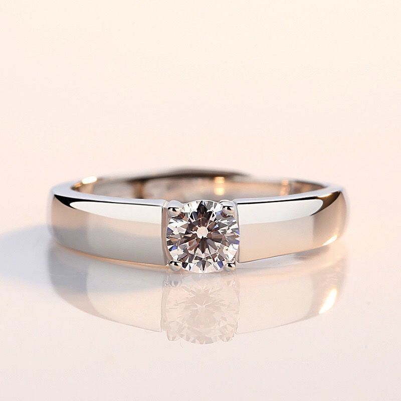 Damen klassischer Solitärring aus hochwertigem Silber Shop Nory
