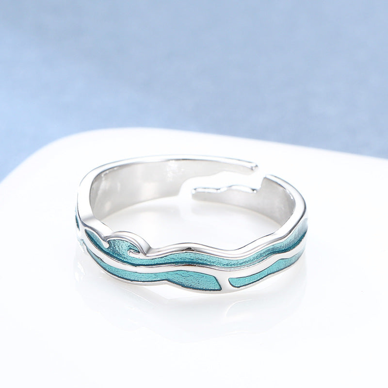 Damen Offener Ring im eleganten Wellen-Design Shop Nory
