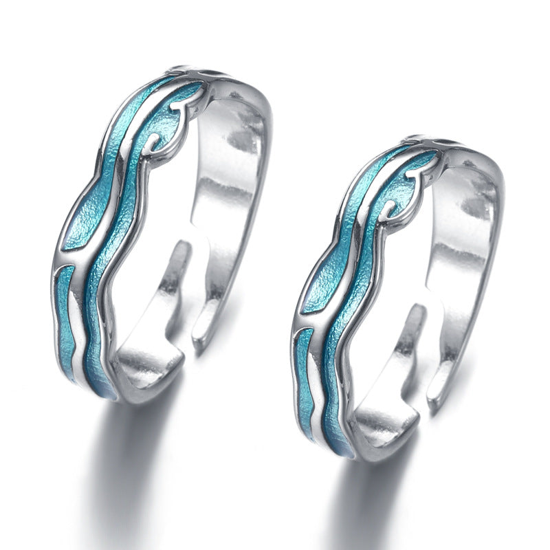Damen Offener Ring im eleganten Wellen-Design Shop Nory