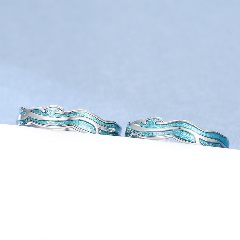 Damen Offener Ring im eleganten Wellen-Design Shop Nory