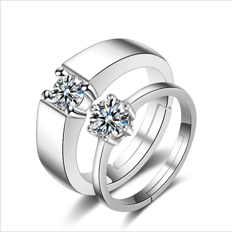 Damen klassischer Solitärring aus hochwertigem Silber Shop Nory