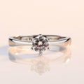 Damen klassischer Solitärring aus hochwertigem Silber Shop Nory