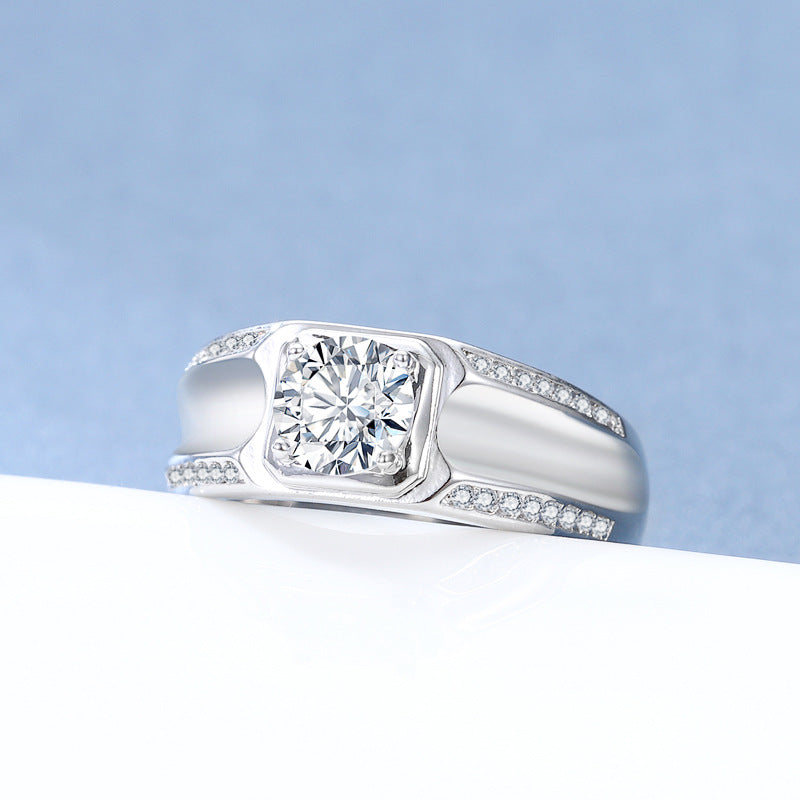 Damen eleganter Verlobungsring mit funkelndem Zirkonia und präziser Oberflächenstruktur Shop Nory
