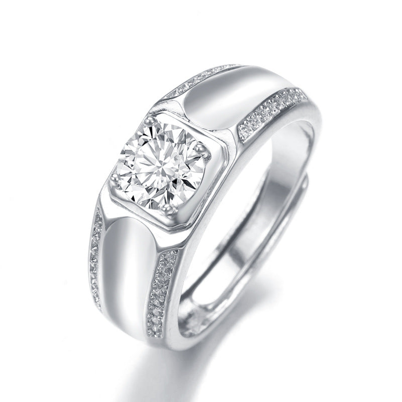 Damen eleganter Verlobungsring mit funkelndem Zirkonia und präziser Oberflächenstruktur Shop Nory