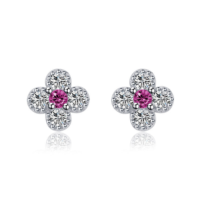 Damen Ohrringe im floralen Design mit funkelnden Zirkonia Shop Nory