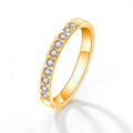 Damen Eleganter Goldring mit funkelnden Zirkoniasteinen Shop Nory