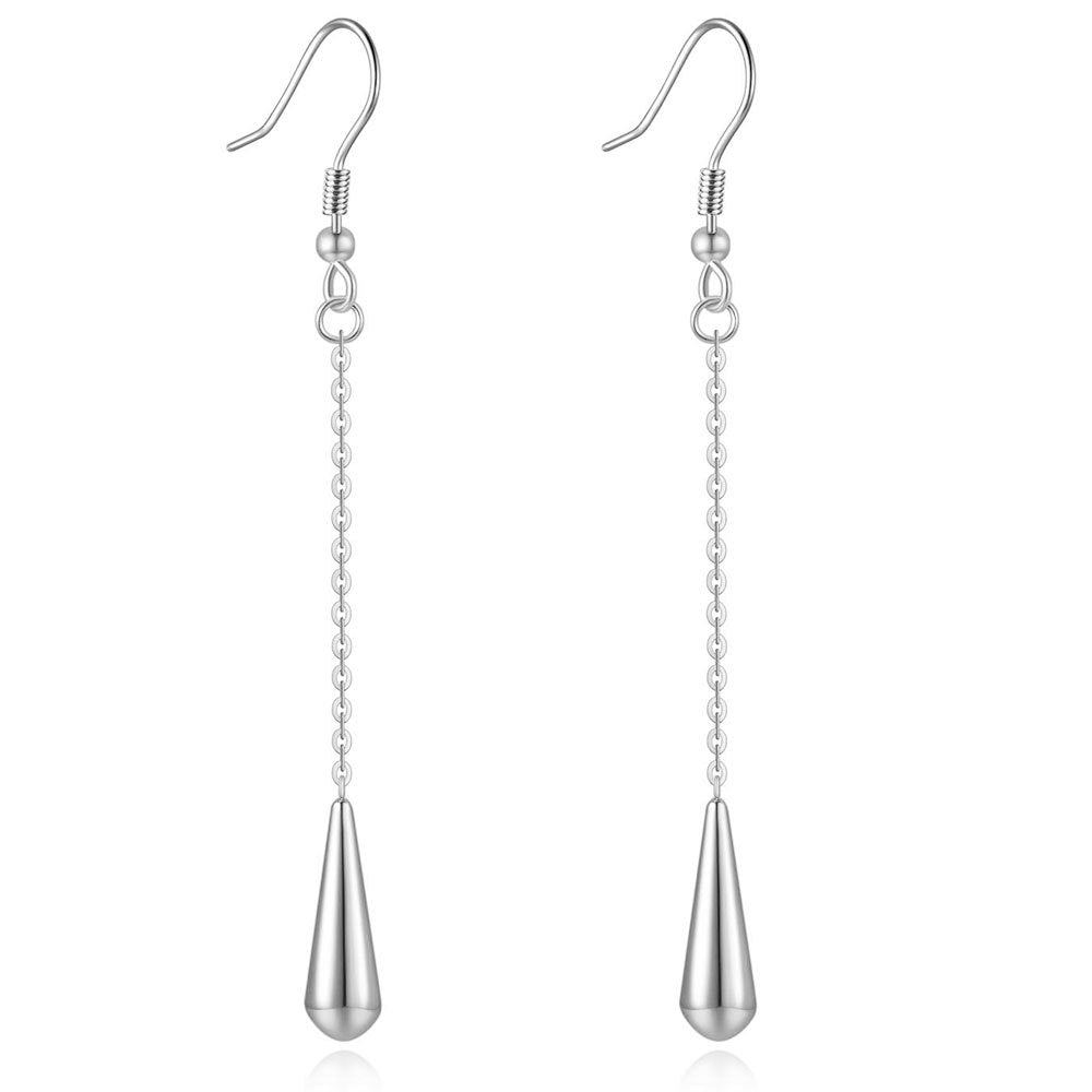 Damen Ohrhänger mit eleganter Tropfenform und feiner Kettenstruktur Shop Nory