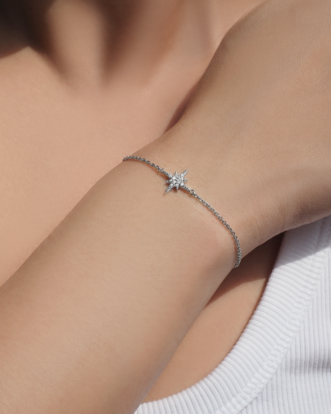 Himmlisches Starburst Kristall S925 Charm Armband | Shop Nory