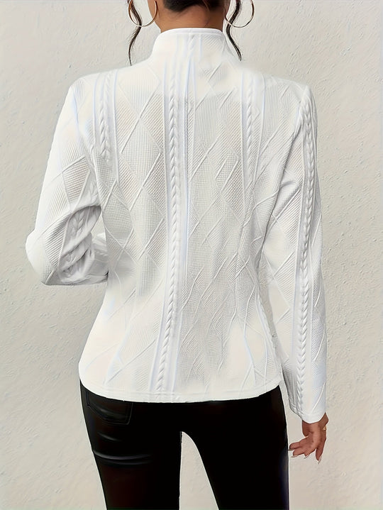 Eleganter Blazer Texturiertes Design Moderne Silhouette