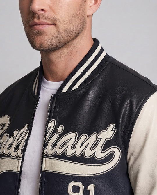 Herren Elegante Bomberjacke mit gesticktem Design Shop Nory