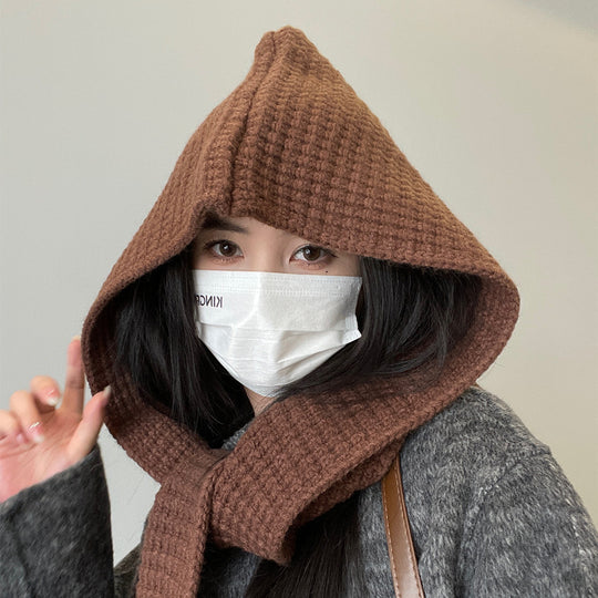 2-in-1 Kapuzen-Schal und Mütze Set